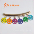 fashion smile face colorful decorative metal trim
